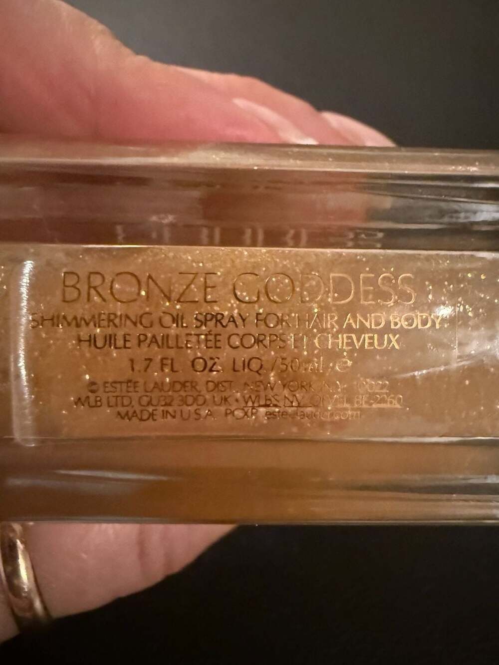 Estée Lauder Bronze Goddess Shimmering Oil Spray for Hair and Body, 1.7 fl oz - Picture 2 of 2